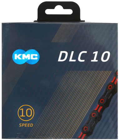 Łańcuch 10rz. KMC DLC 10 Bk/Red  116og. Box