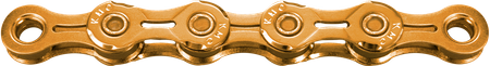 Łańcuch 10rz. KMC X10EL Ti-N Gold 114og. Box