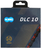 Łańcuch 10rz. KMC DLC 10 Black/Red 116og. Box