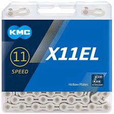Łańcuch 11rz. KMC X11EL Silver 118og. Box