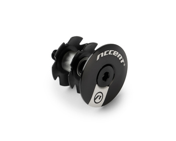 Gwiazdka EVO ze śrubą i kapslem 1-1/8", czarna