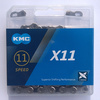 Łańcuch 11rz. KMC X11 Silver/Black 114og. Box