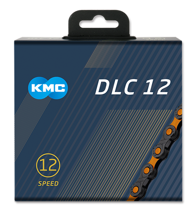 Łańcuch 12rz. KMC DLC 12 Bk/Orange 126og. Box