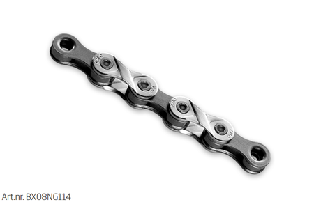 Łańcuch 8rz. KMC X8 Silver/Grey 116og. 25 sztuk Folia
