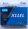 Łańcuch 11rz. KMC X11EL Silver 118og. Box