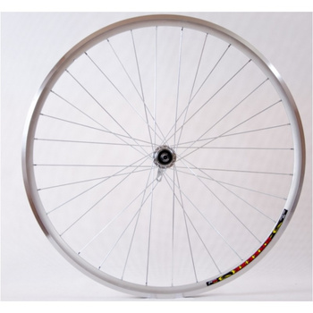 Koło Tył 28" piasta kaseta Shimano 8/9 obręcz stożek Srebrne