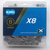 Łańcuch 8rz. KMC X8 Siver 114og. Box