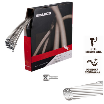 Linka przerzutki tył  Brakco 2100 mm Nierdzewna Szlifowana (50 sztuk)