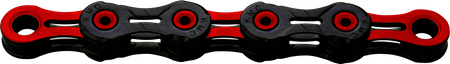 Łańcuch 10rz. KMC DLC 10 Black/Red 116og. Box