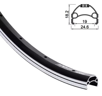 Obręcz 26" x 36H H-18,2 mm Viper19 Black