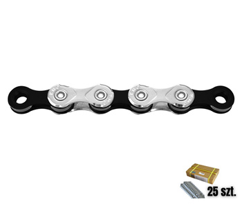 Łańcuch 10rz. KMC X10 Silver/Black 116og. 25 sztuk Folia