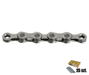Łańcuch 10rz. KMC X10 Grey 116og. 25 sztuk Folia