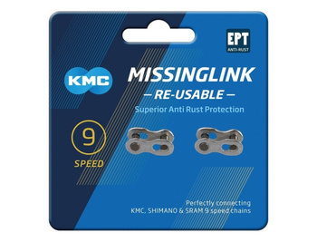 Złączka łańcucha KMC 9rz. SilEPT  Blister 2szt.