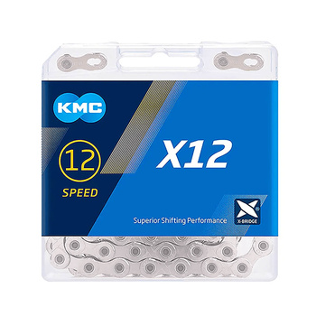 Łańcuch 12rz. KMC X12 Silver 126og. Box